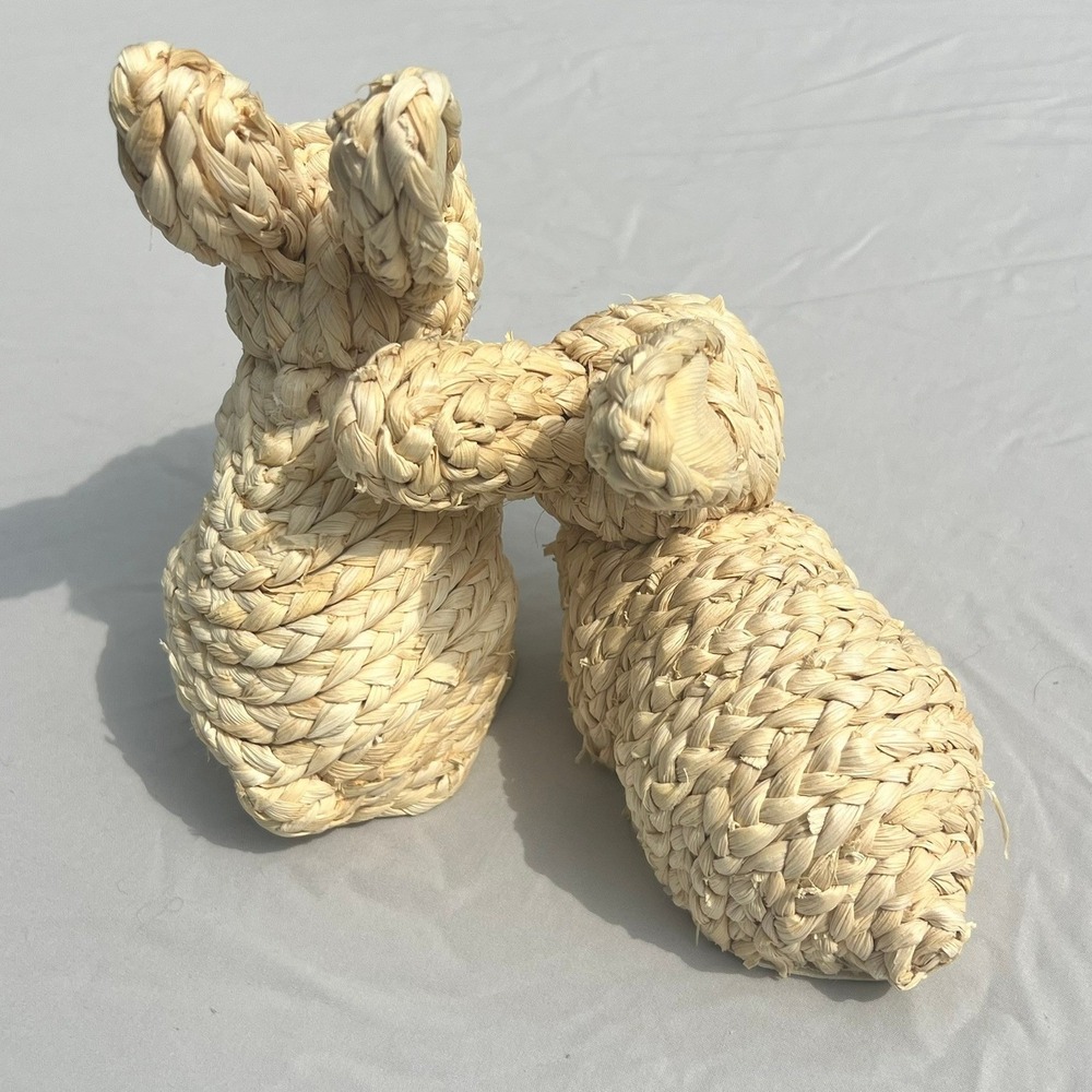 Target Threshold Woven Rattan Easter Bunny Figurines - Set of 2 (2023 Spring) - Picture 8 of 9
